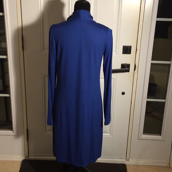 Yest Yessica 80474B Long Cardigan Knit Sweater Strong Blue 10 - Picture 5 of 16